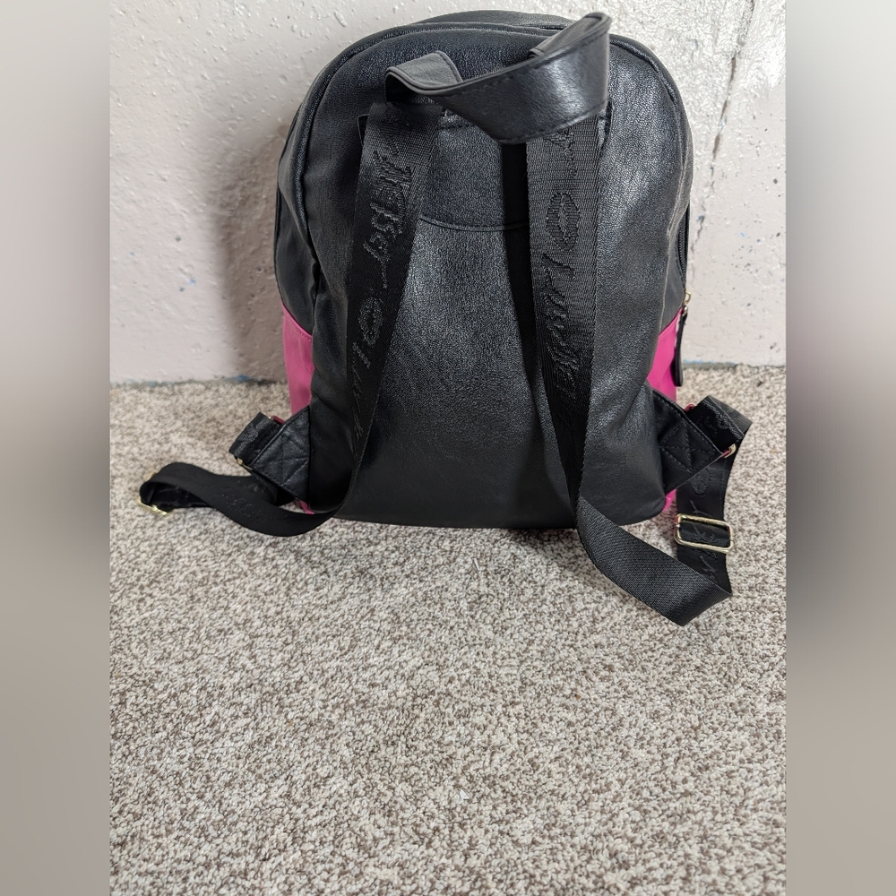 Luv Betsey Johnson Bow Backpack Pink Quilted Coquette Vegan Leather - Picture 13 of 16
